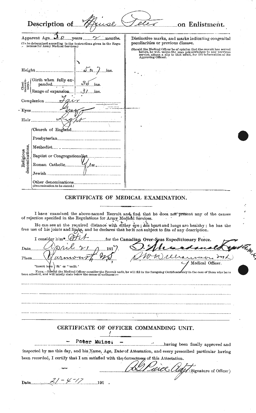 Personnel Records of the First World War - CEF 494742b