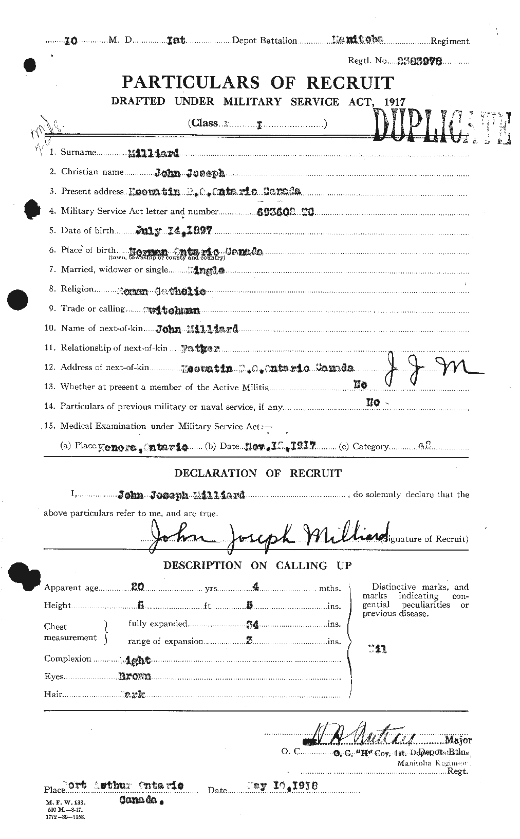 Personnel Records of the First World War - CEF 495026a