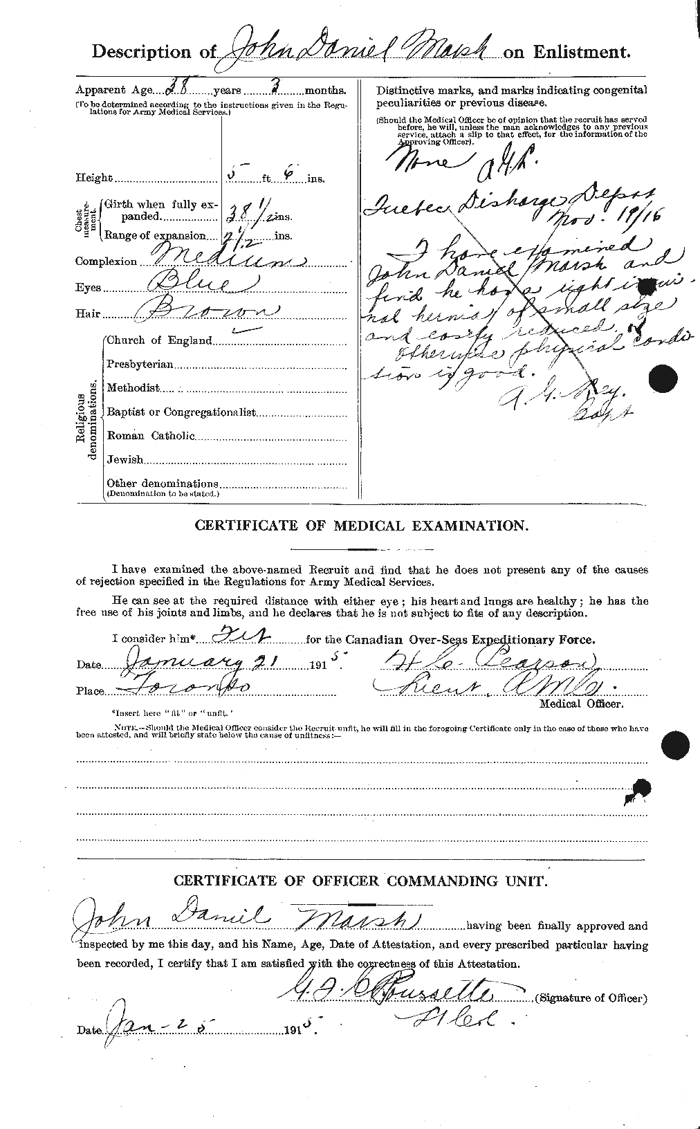 Dossiers du Personnel de la Première Guerre mondiale - CEC 495582b