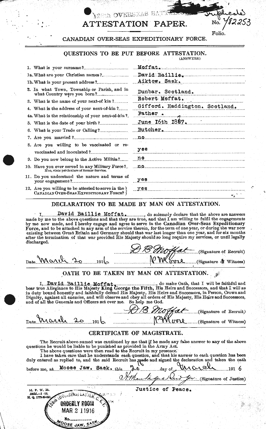 Personnel Records of the First World War - CEF 499003a