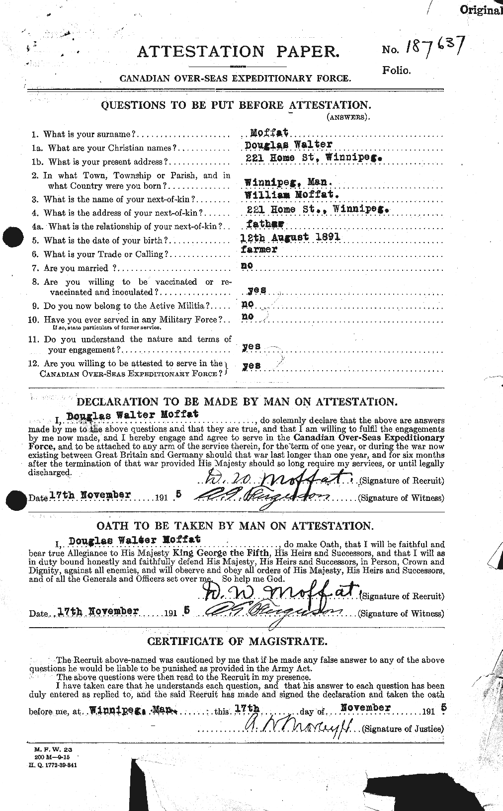 Personnel Records of the First World War - CEF 499006a