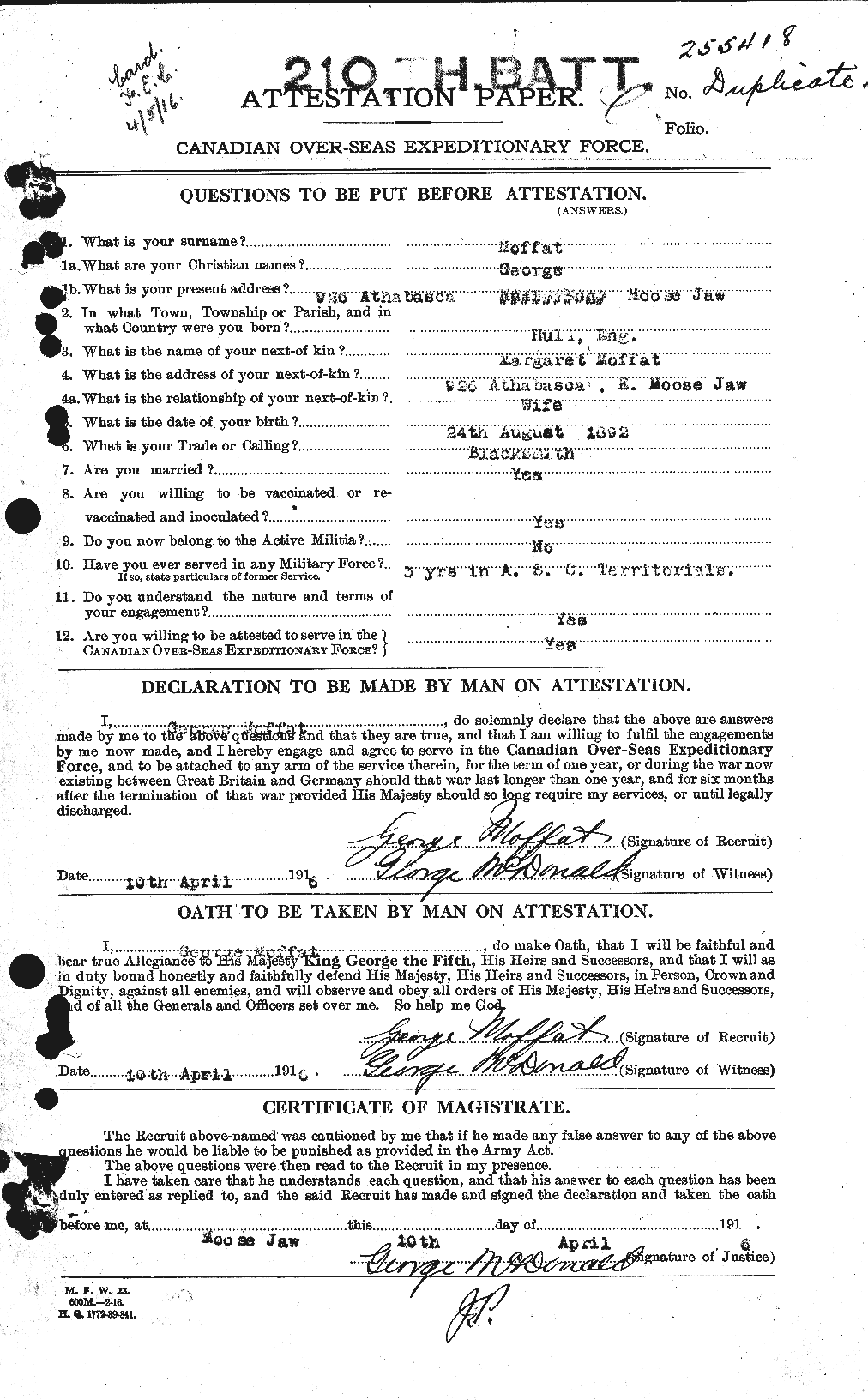 Personnel Records of the First World War - CEF 499015a