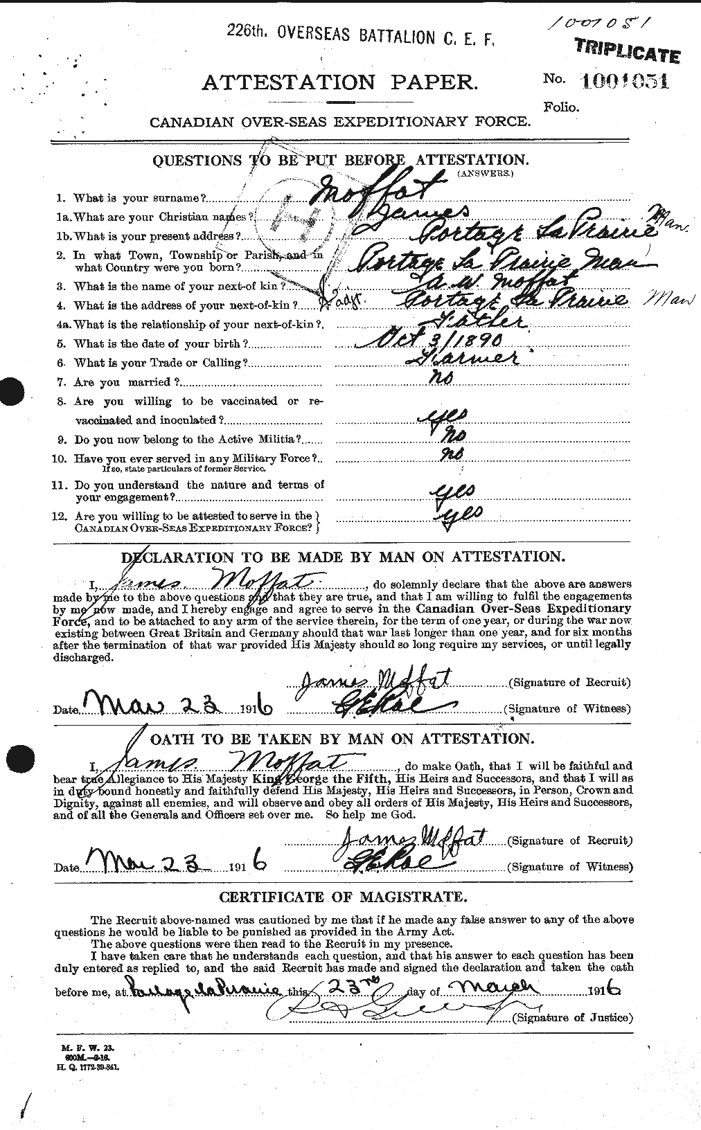 Personnel Records of the First World War - CEF 499029a