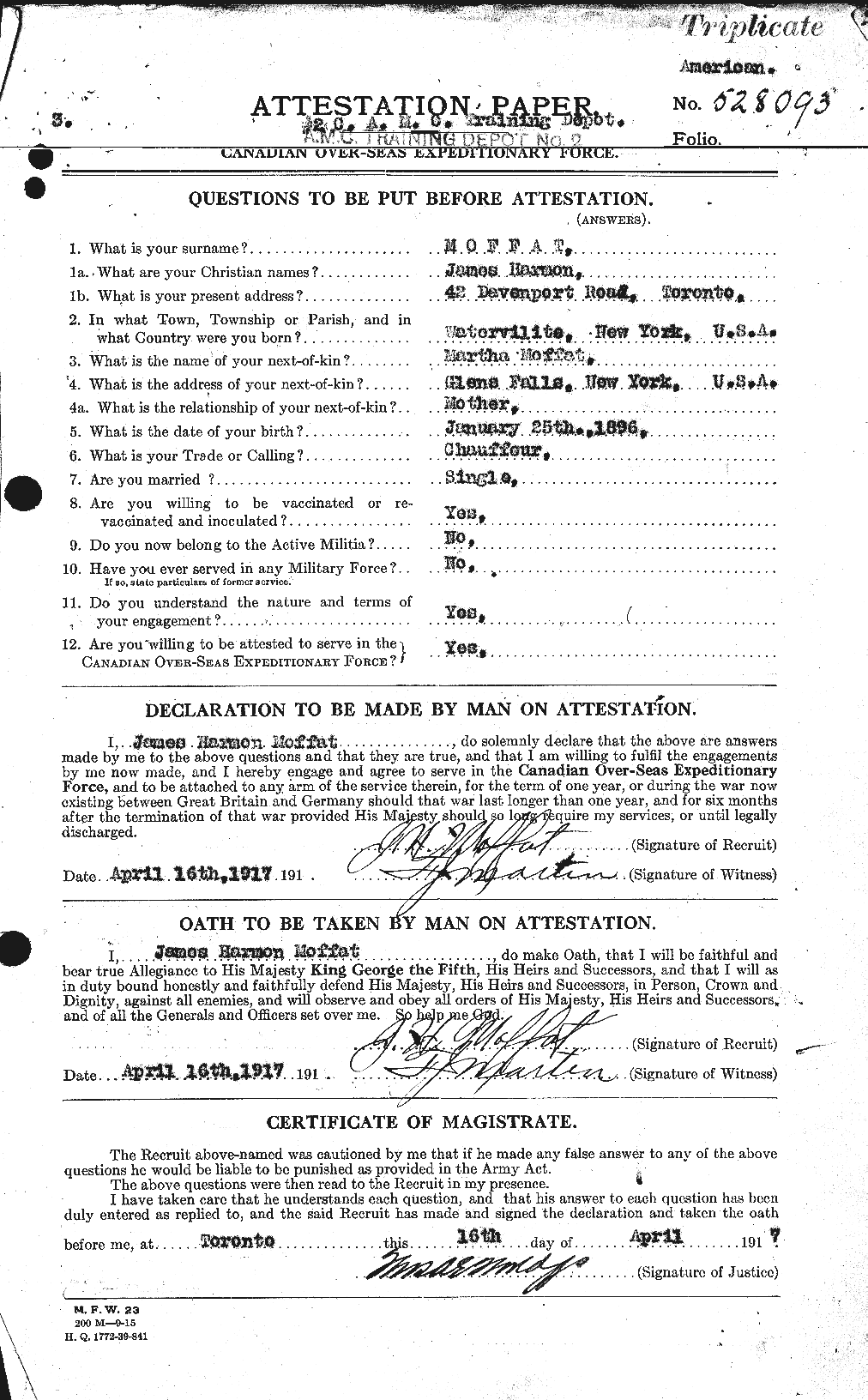 Personnel Records of the First World War - CEF 499036a