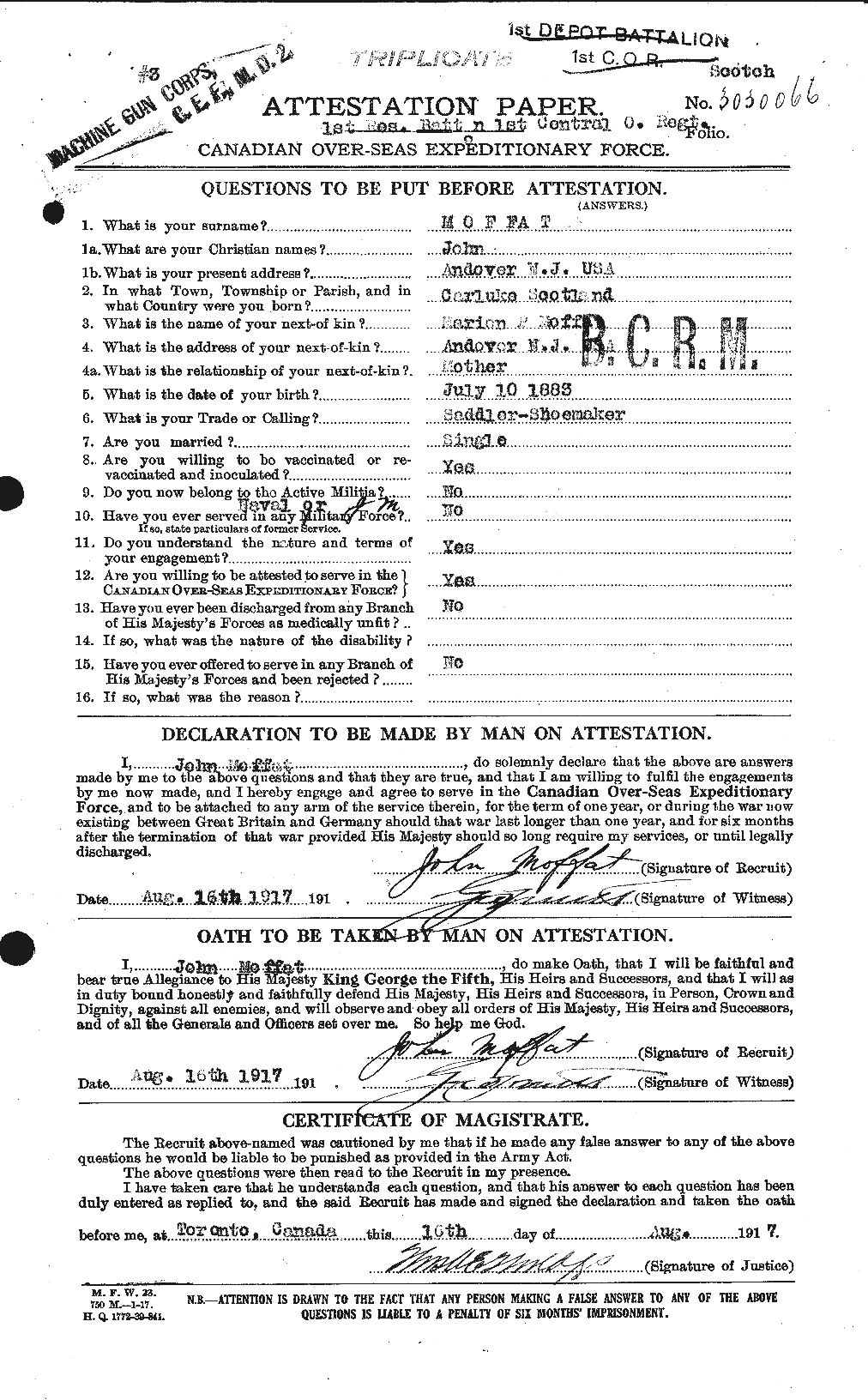 Personnel Records of the First World War - CEF 499042a