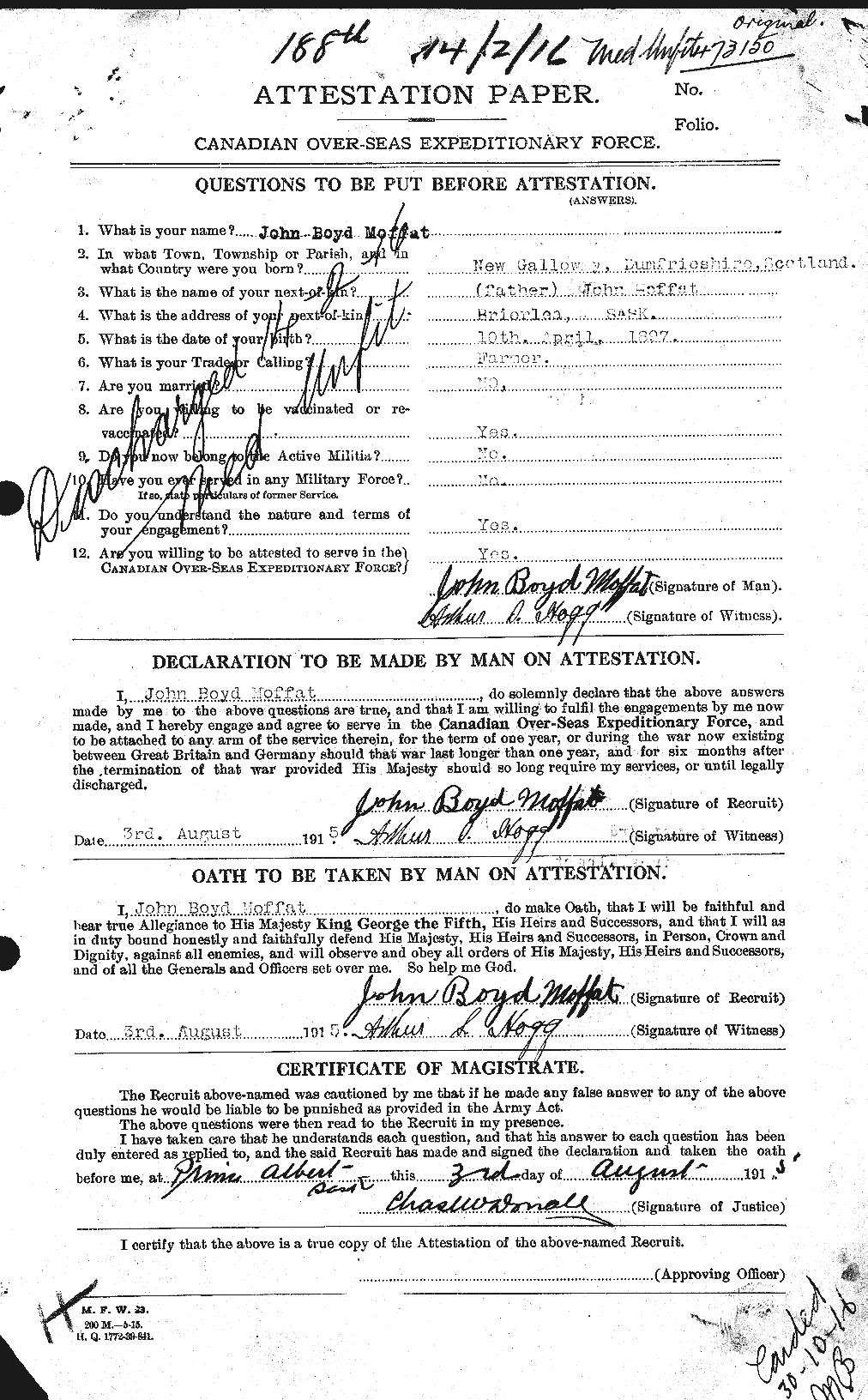 Personnel Records of the First World War - CEF 499047a