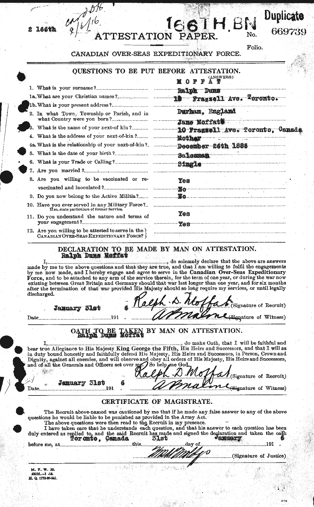 Personnel Records of the First World War - CEF 499058a