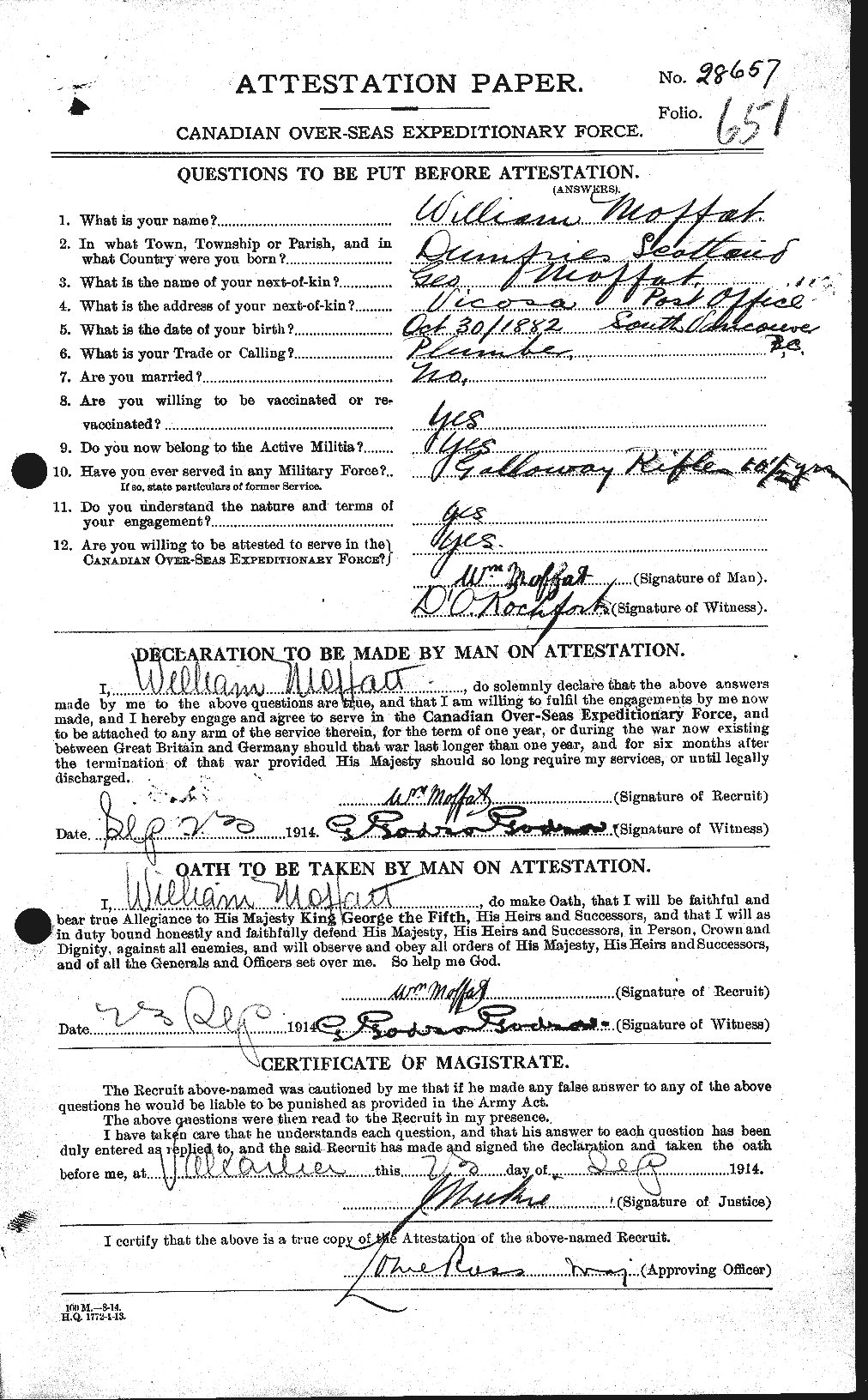 Personnel Records of the First World War - CEF 499089a
