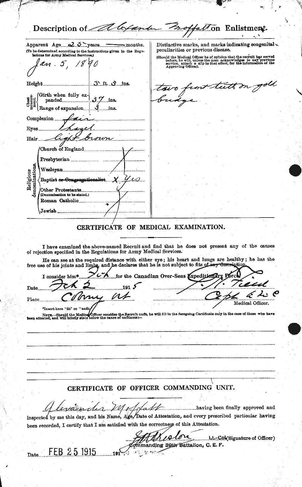 Personnel Records of the First World War - CEF 499100b