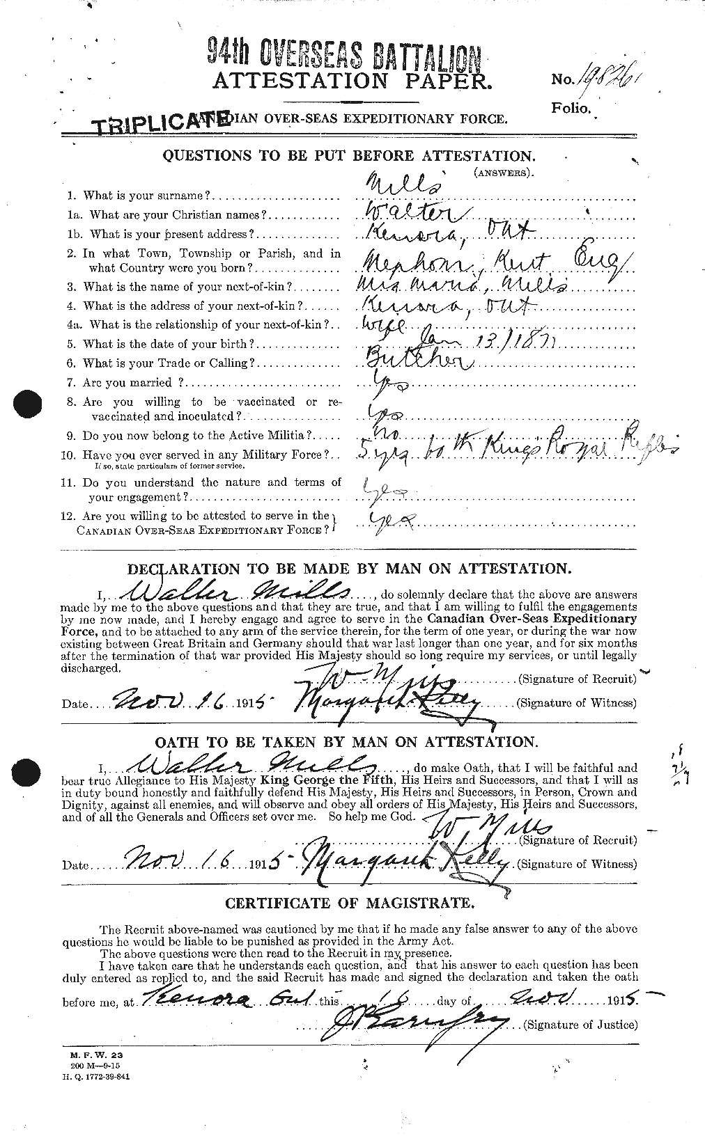 Personnel Records of the First World War - CEF 499251a