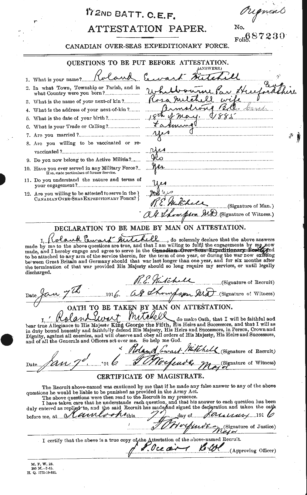 Personnel Records of the First World War - CEF 499875a