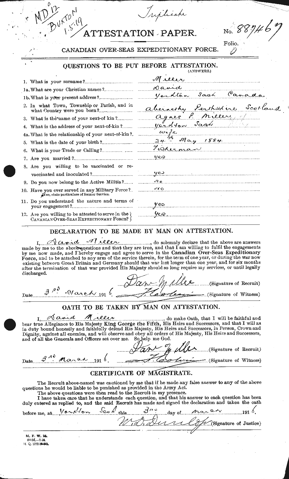 Personnel Records of the First World War - CEF 500414a