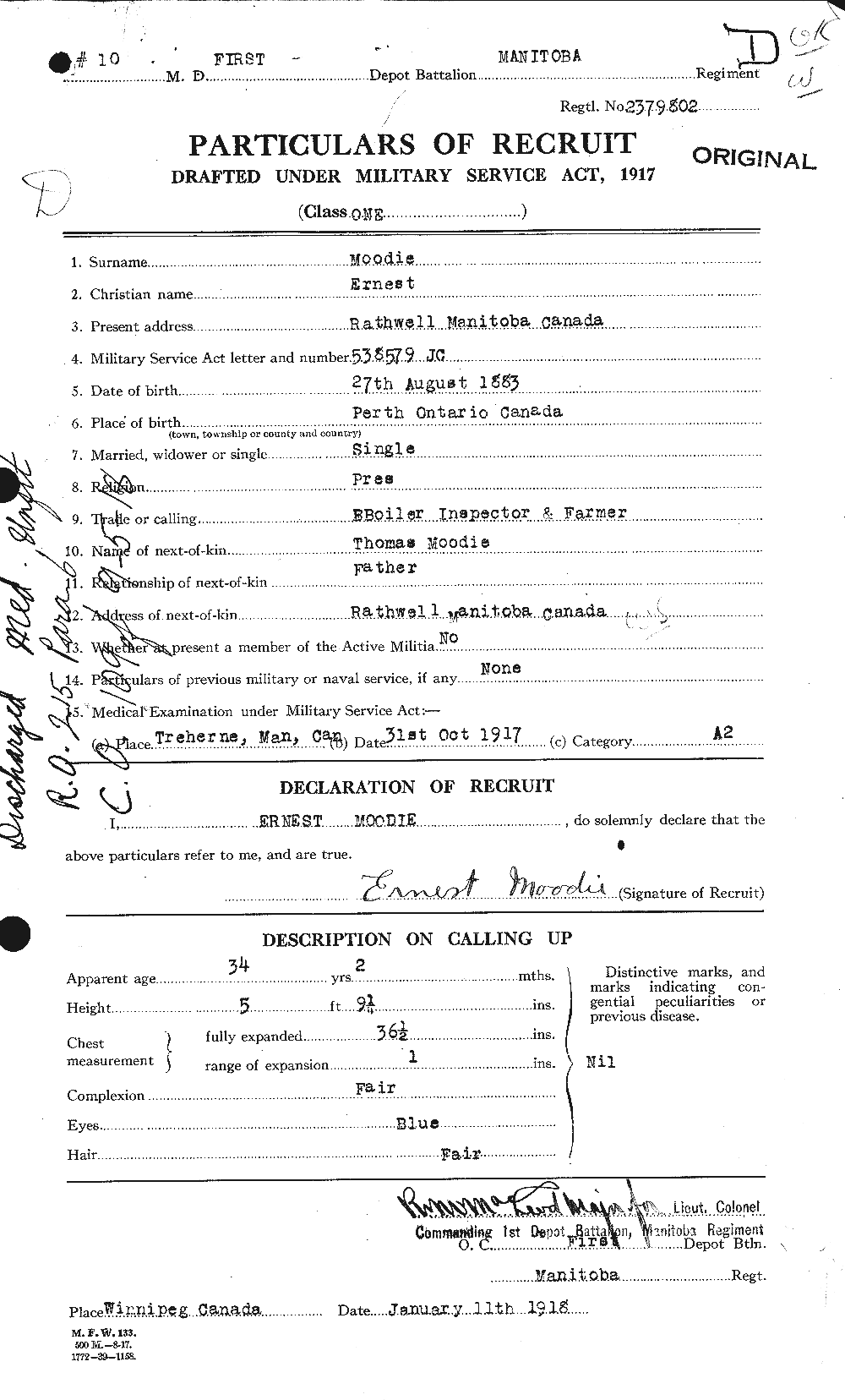Personnel Records of the First World War - CEF 500749a