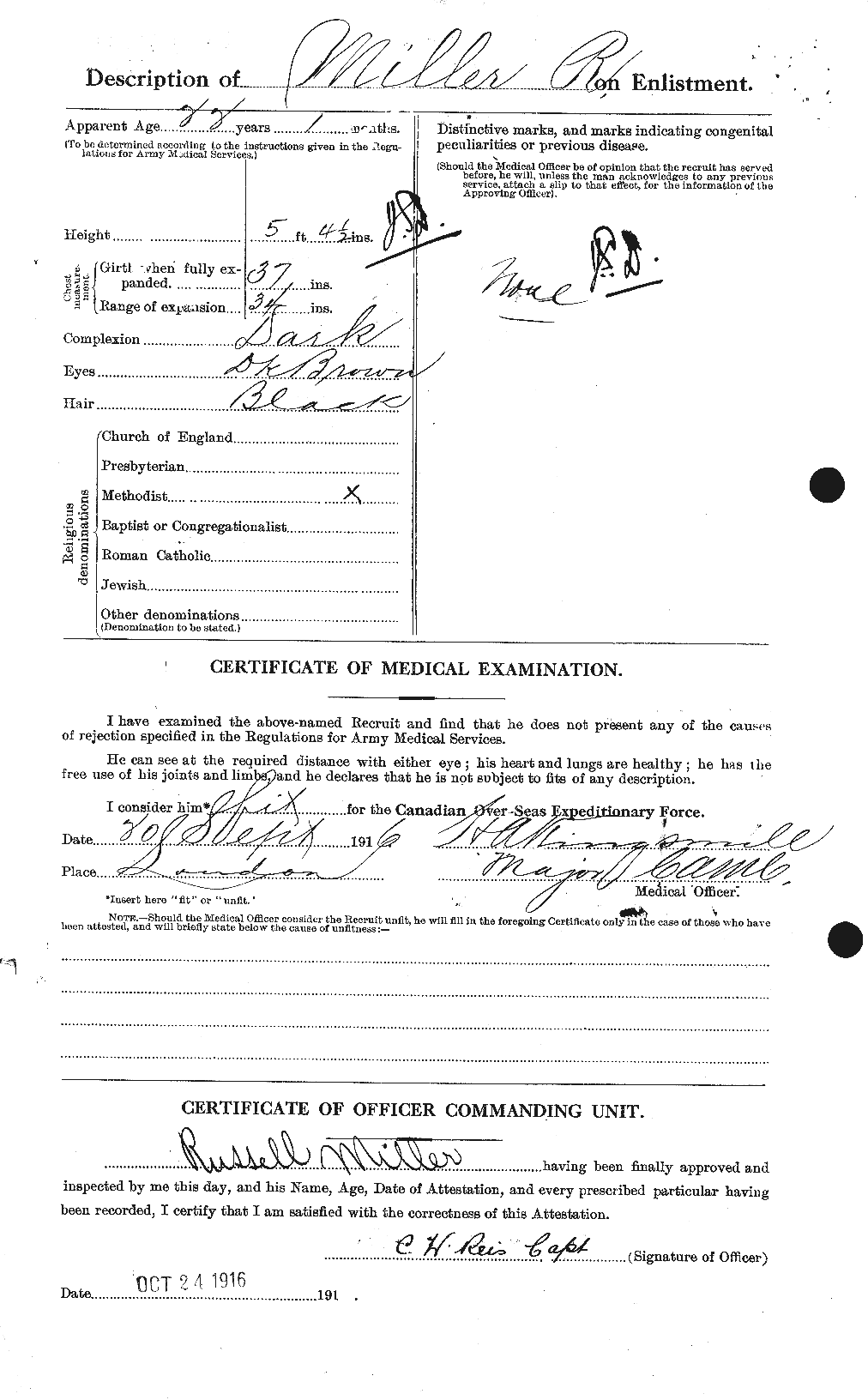 Dossiers du Personnel de la Première Guerre mondiale - CEC 501596b