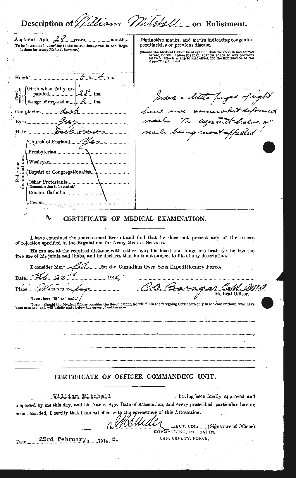 Personnel Records of the First World War - CEF 501910b
