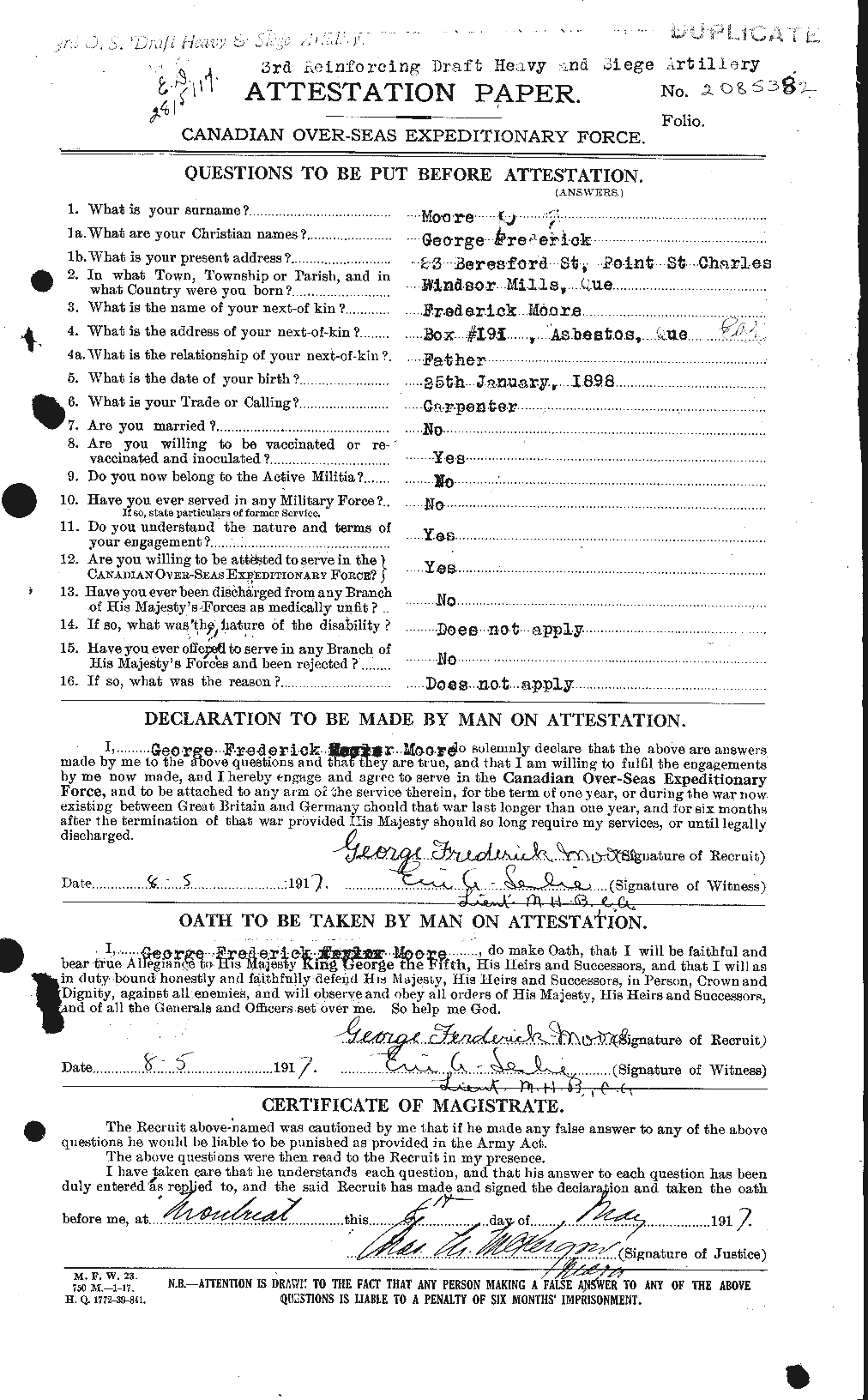 Personnel Records of the First World War - CEF 502004a