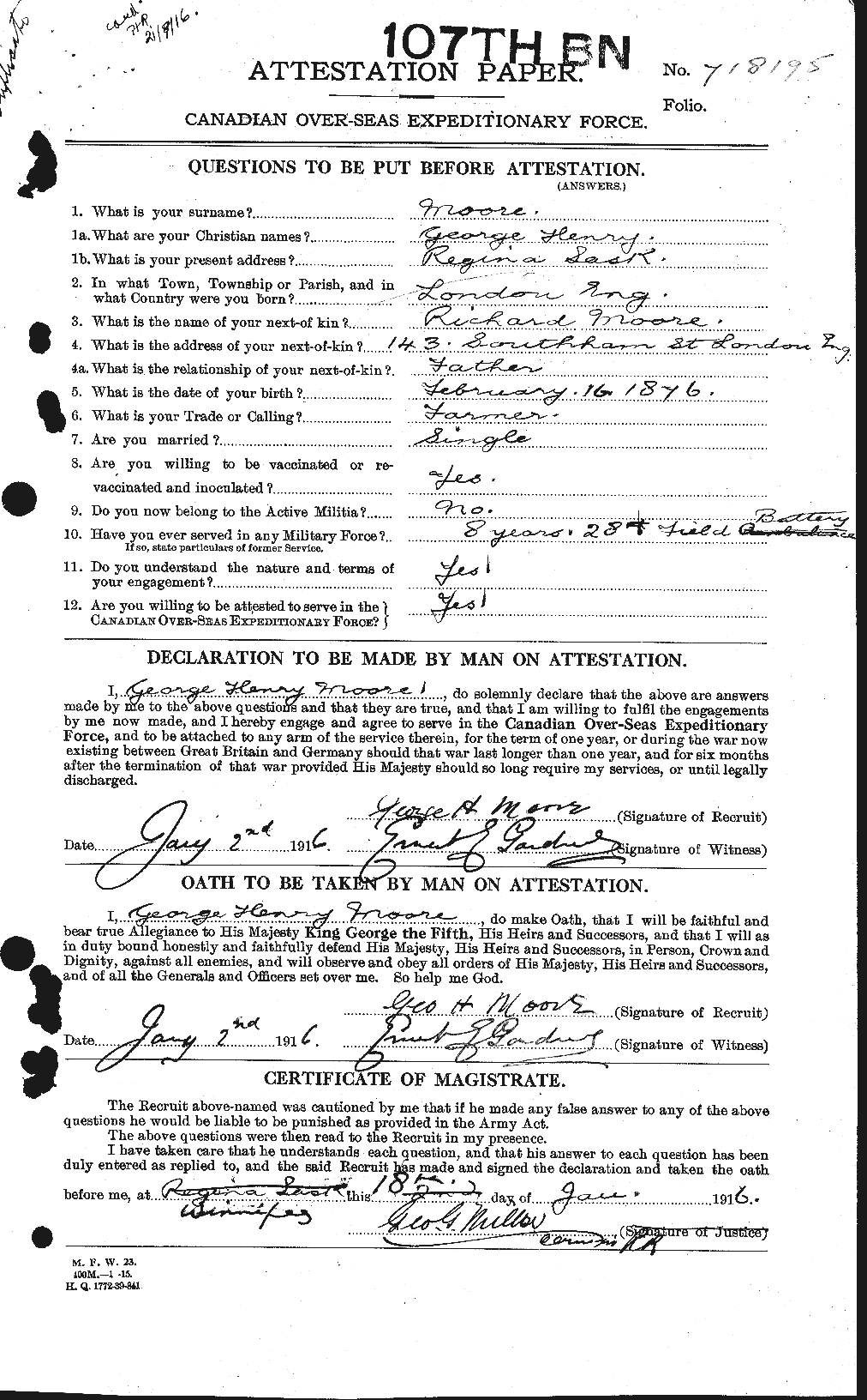 Personnel Records of the First World War - CEF 502007a