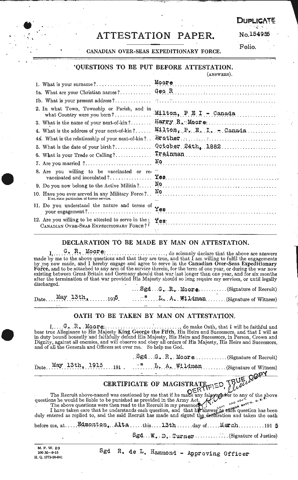 Personnel Records of the First World War - CEF 502020a