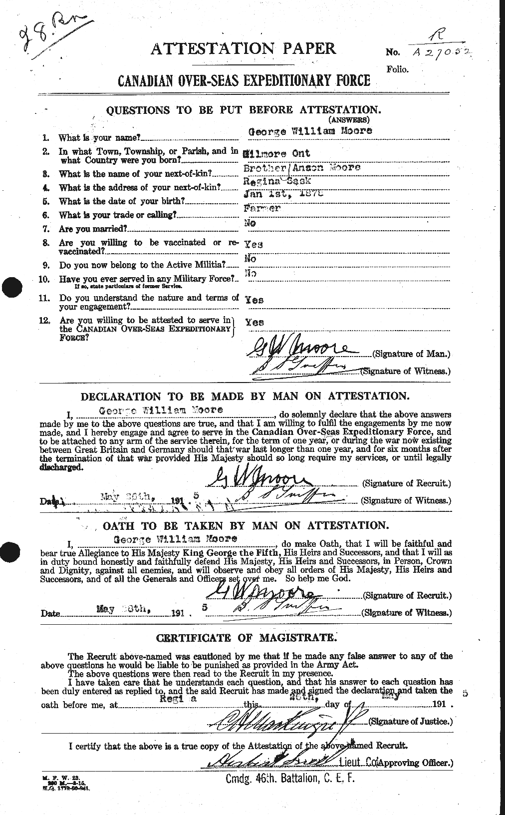Personnel Records of the First World War - CEF 502029a