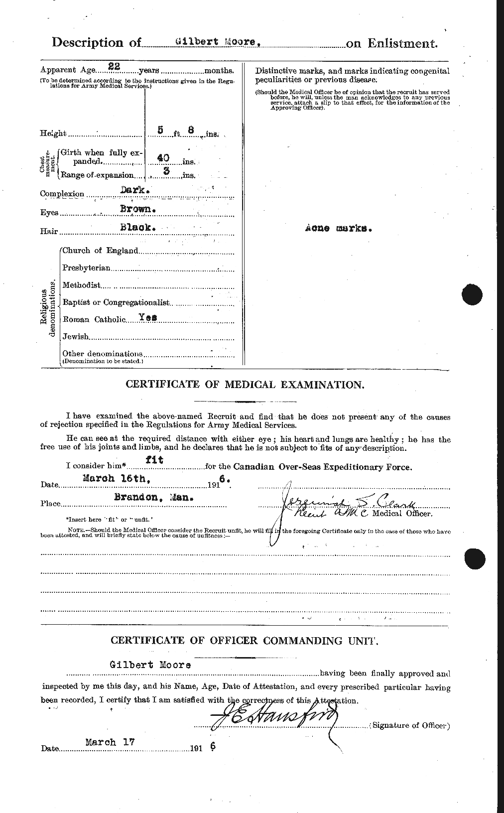 Dossiers du Personnel de la Première Guerre mondiale - CEC 502037b