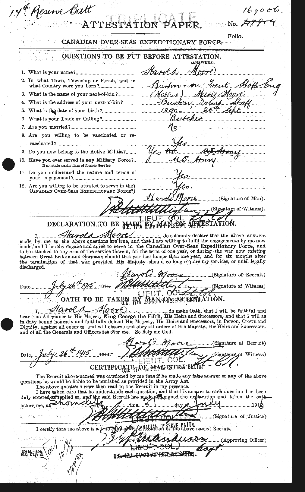 Personnel Records of the First World War - CEF 502056a