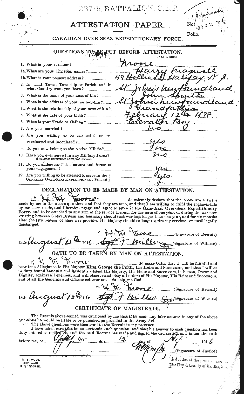 Personnel Records of the First World War - CEF 502086a