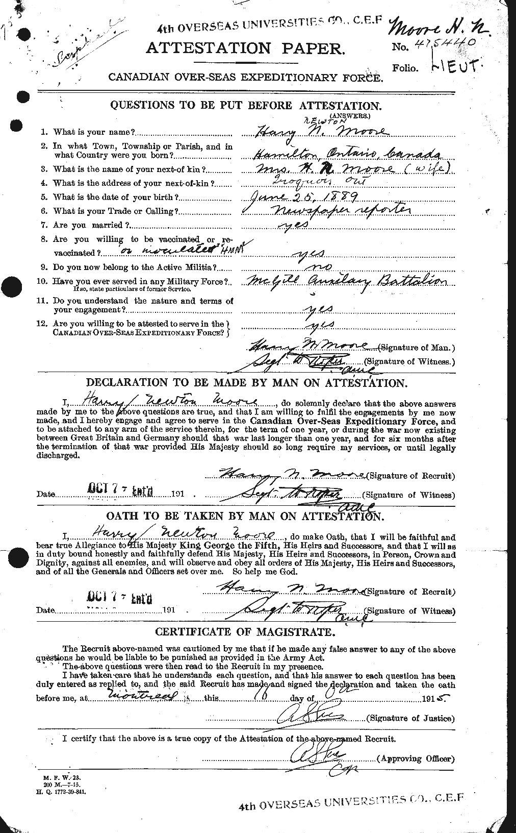 Personnel Records of the First World War - CEF 502088a
