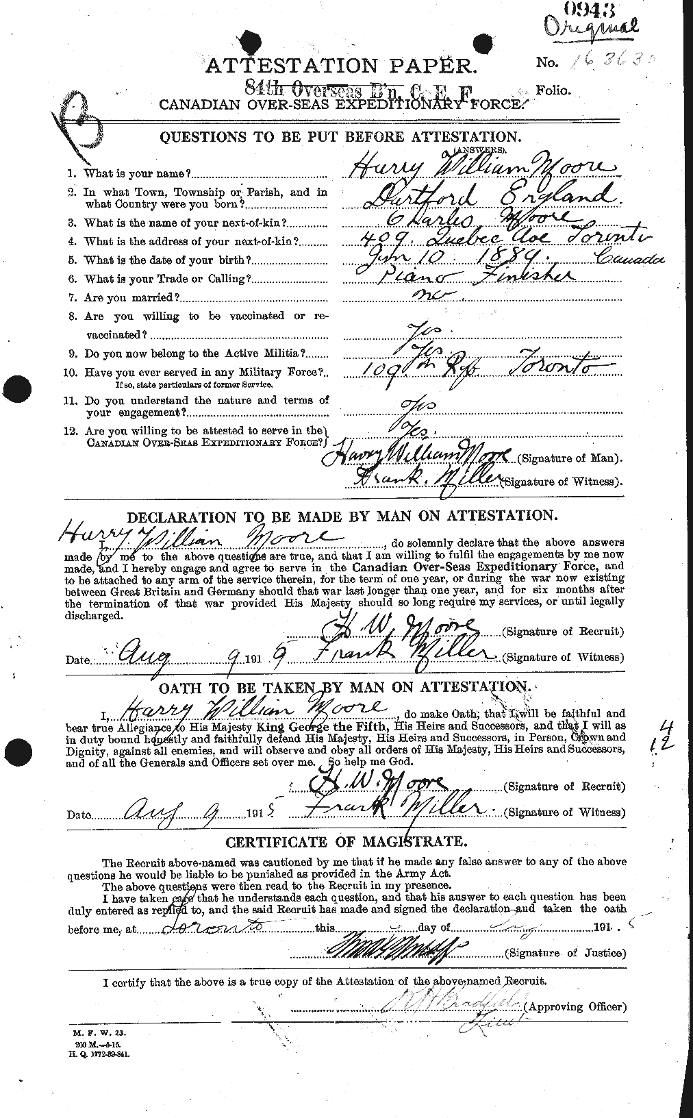 Personnel Records of the First World War - CEF 502090a