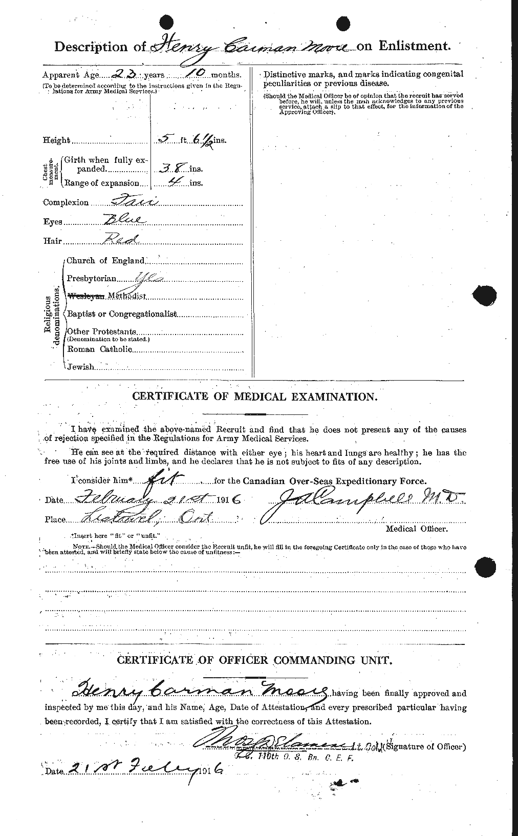Personnel Records of the First World War - CEF 502101b