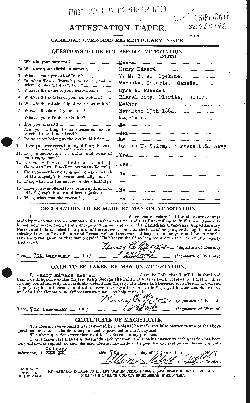 Personnel Records of the First World War - CEF 502102a