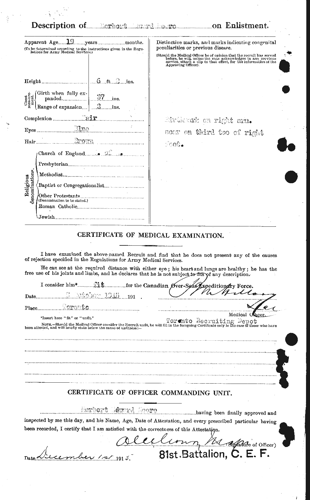 Personnel Records of the First World War - CEF 502115b