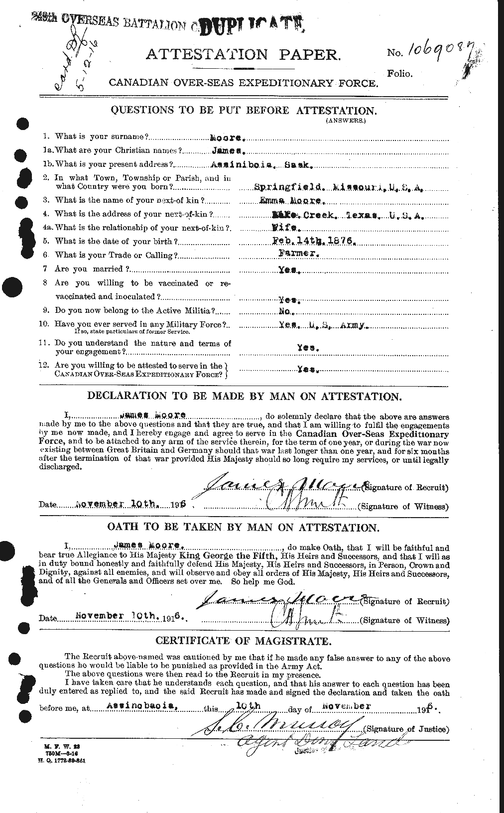 Personnel Records of the First World War - CEF 502171a