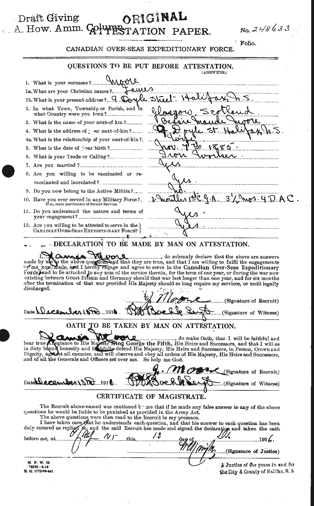 Personnel Records of the First World War - CEF 502174a