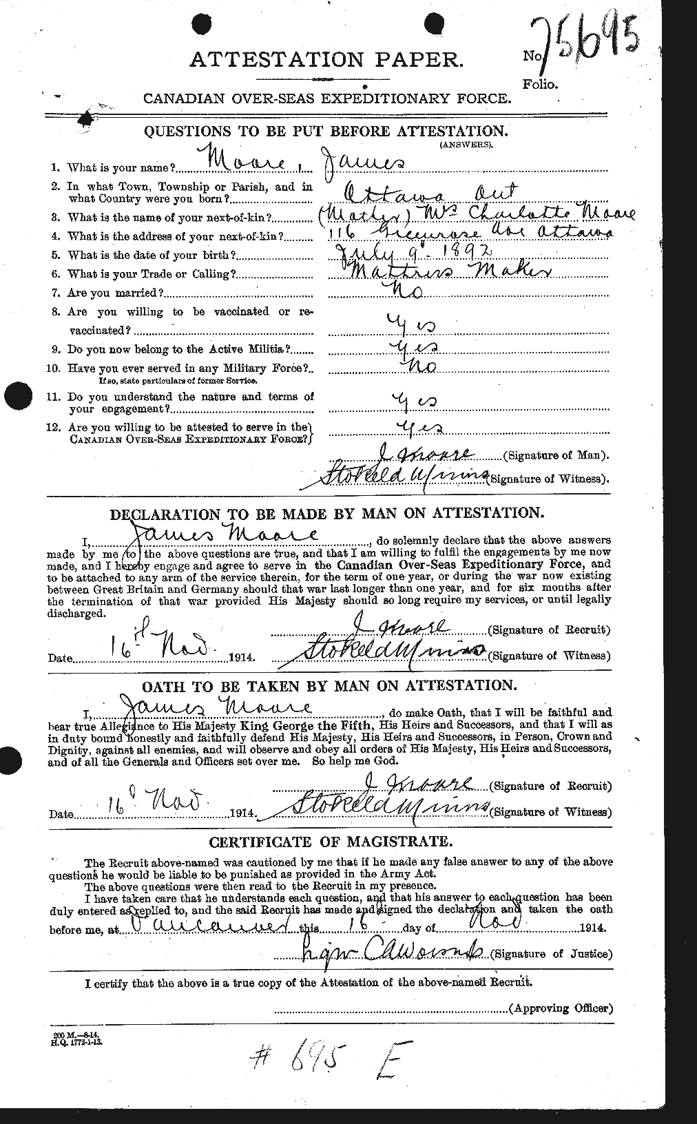 Personnel Records of the First World War - CEF 502175a