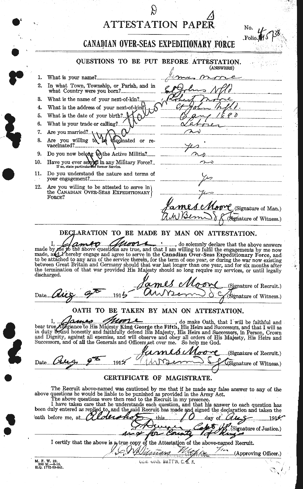 Personnel Records of the First World War - CEF 502195a