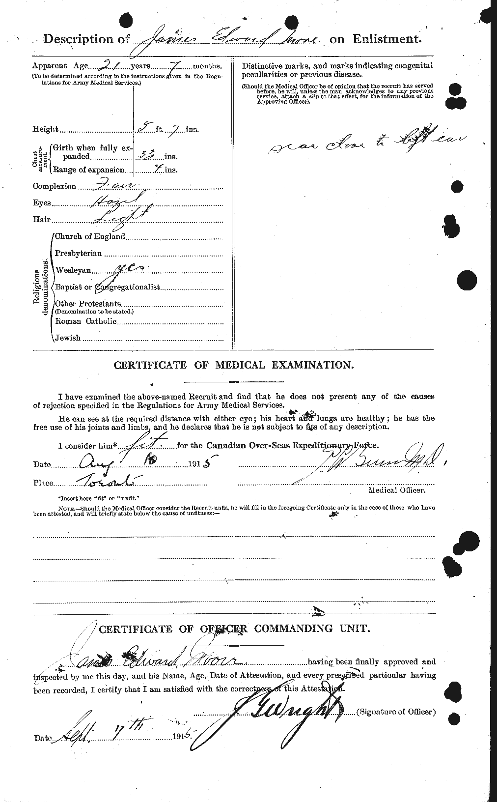 Personnel Records of the First World War - CEF 502211b