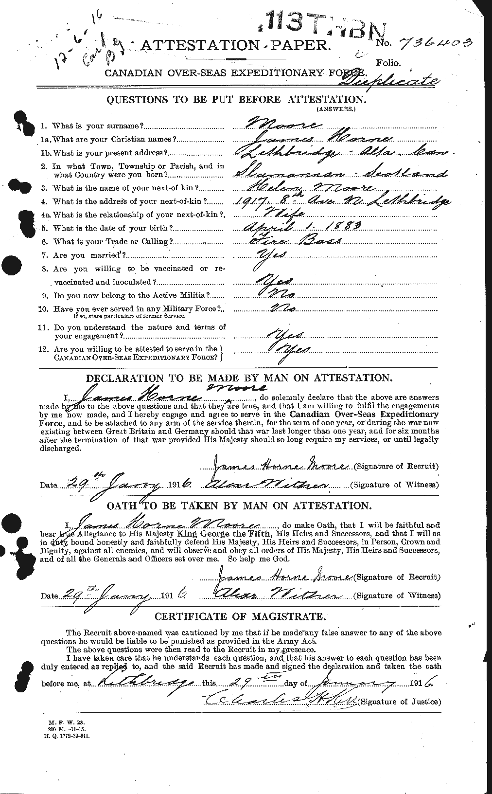 Personnel Records of the First World War - CEF 502224a
