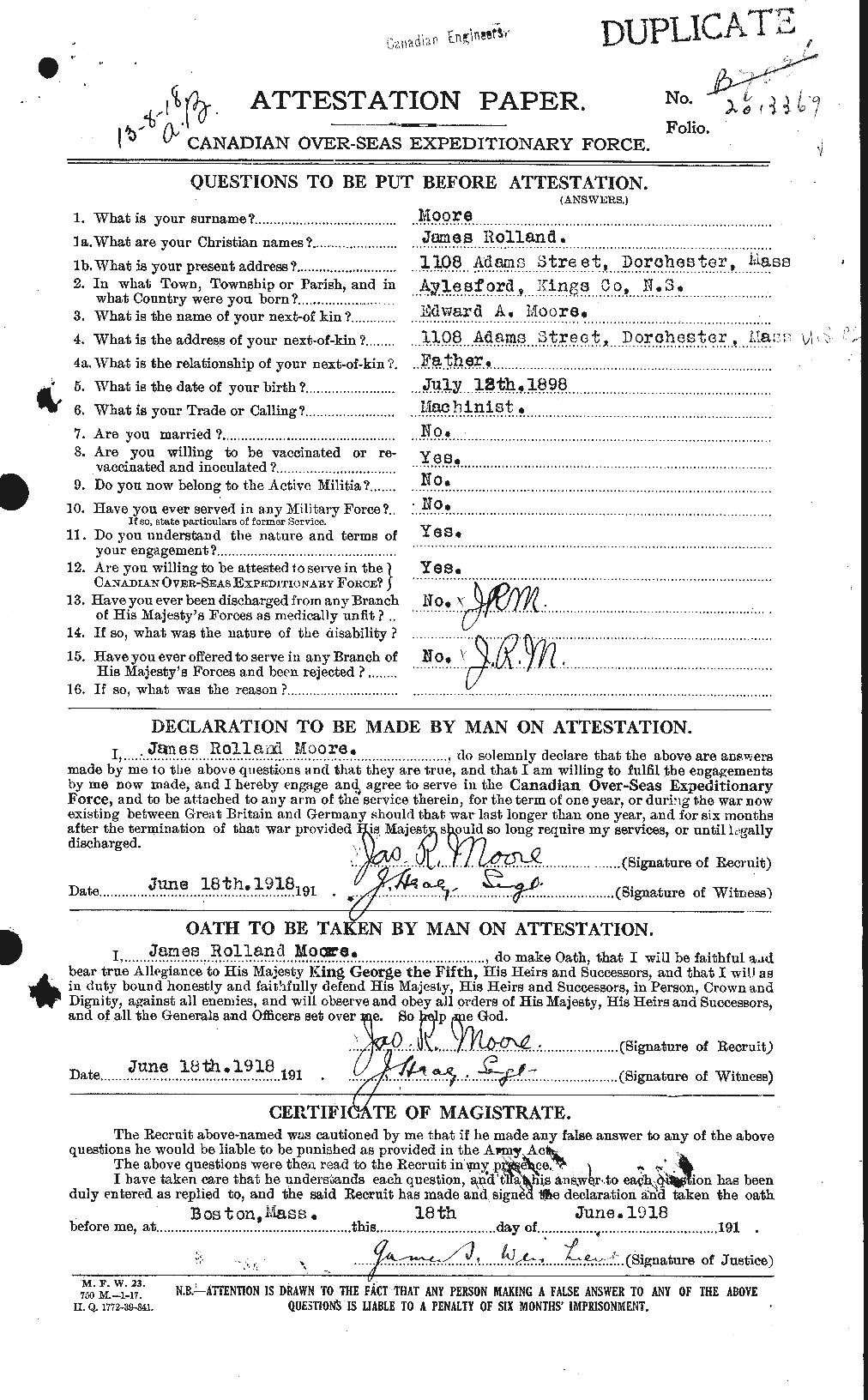 Personnel Records of the First World War - CEF 502237a