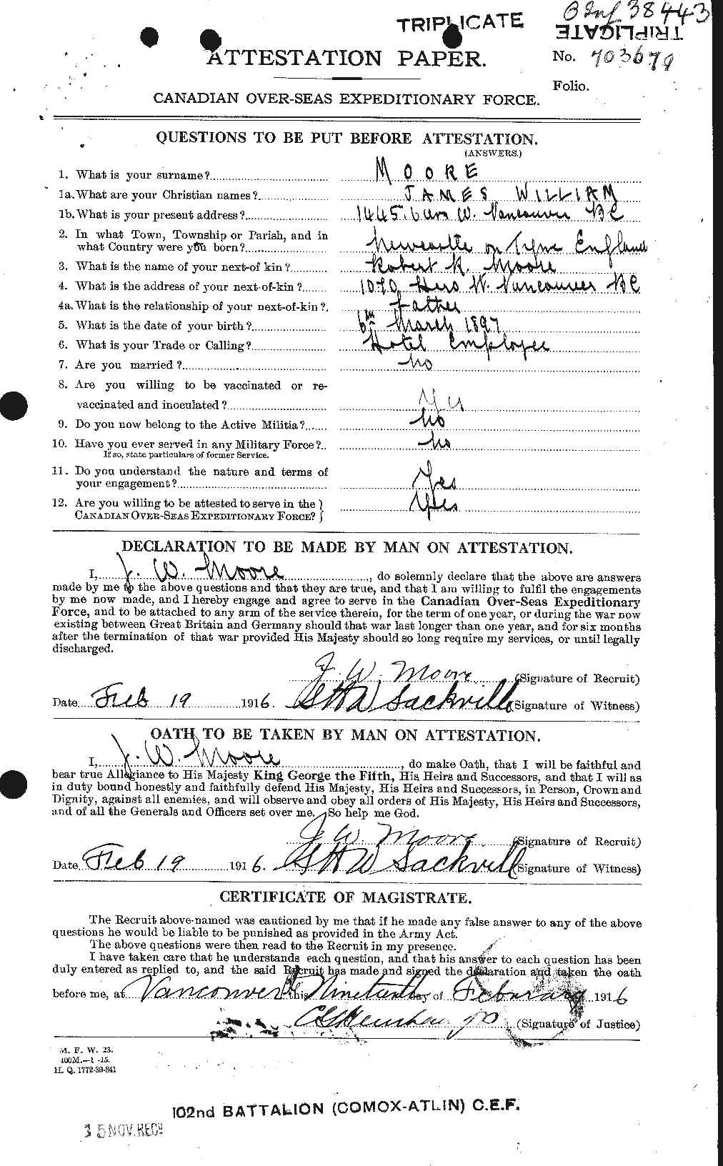 Personnel Records of the First World War - CEF 502241a
