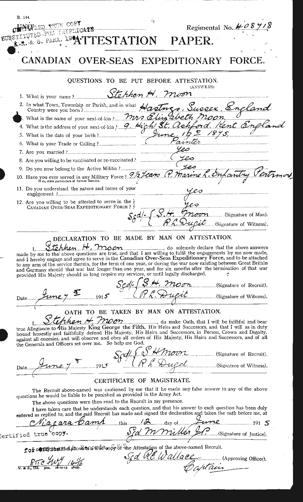 Personnel Records of the First World War - CEF 503030a