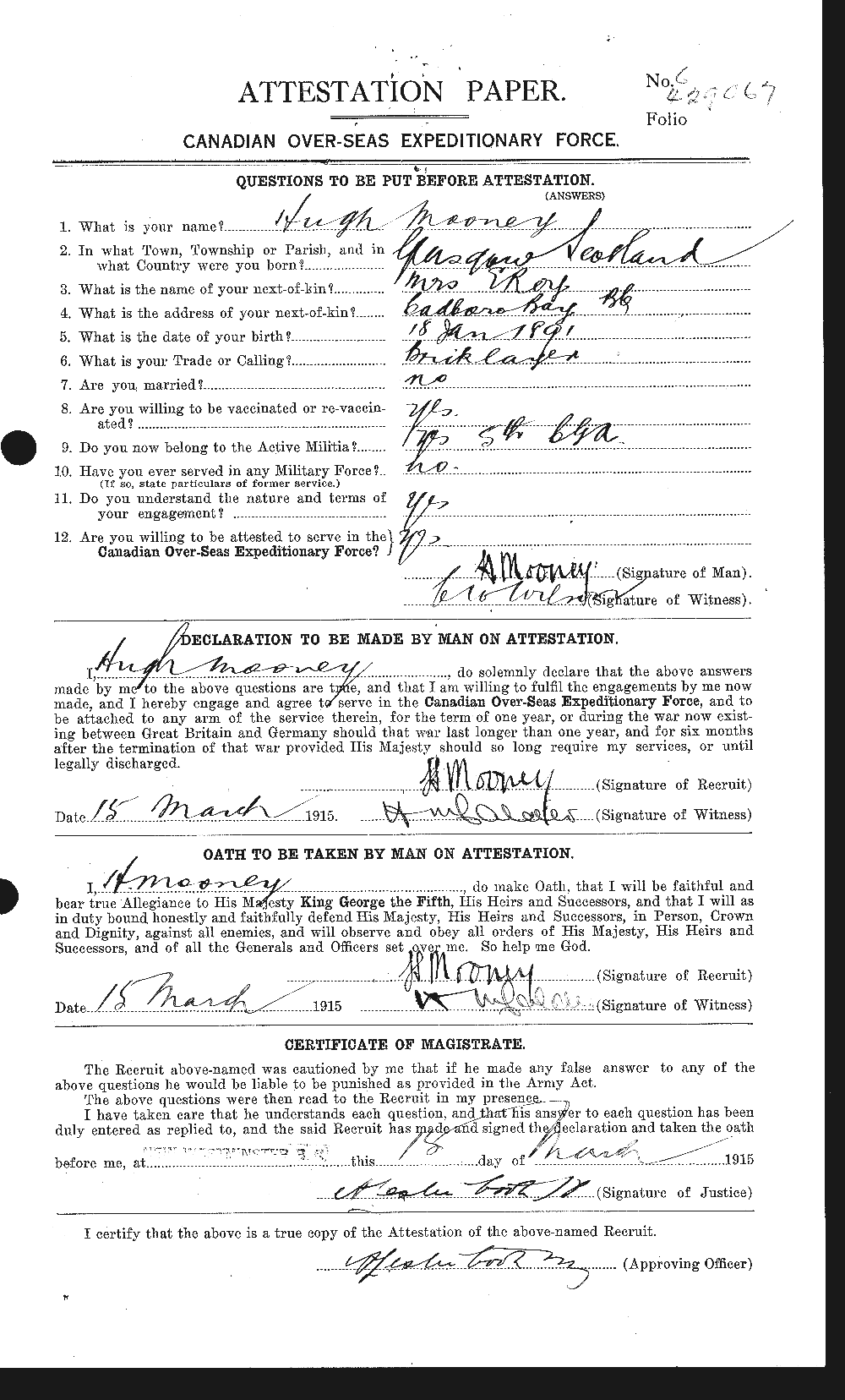Personnel Records of the First World War - CEF 503108a