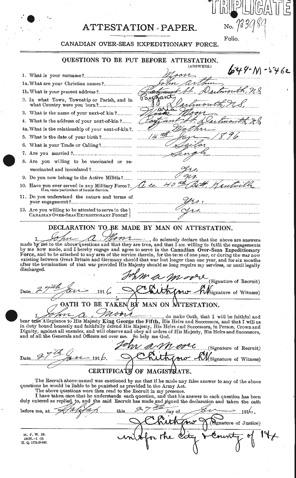Personnel Records of the First World War - CEF 503259a