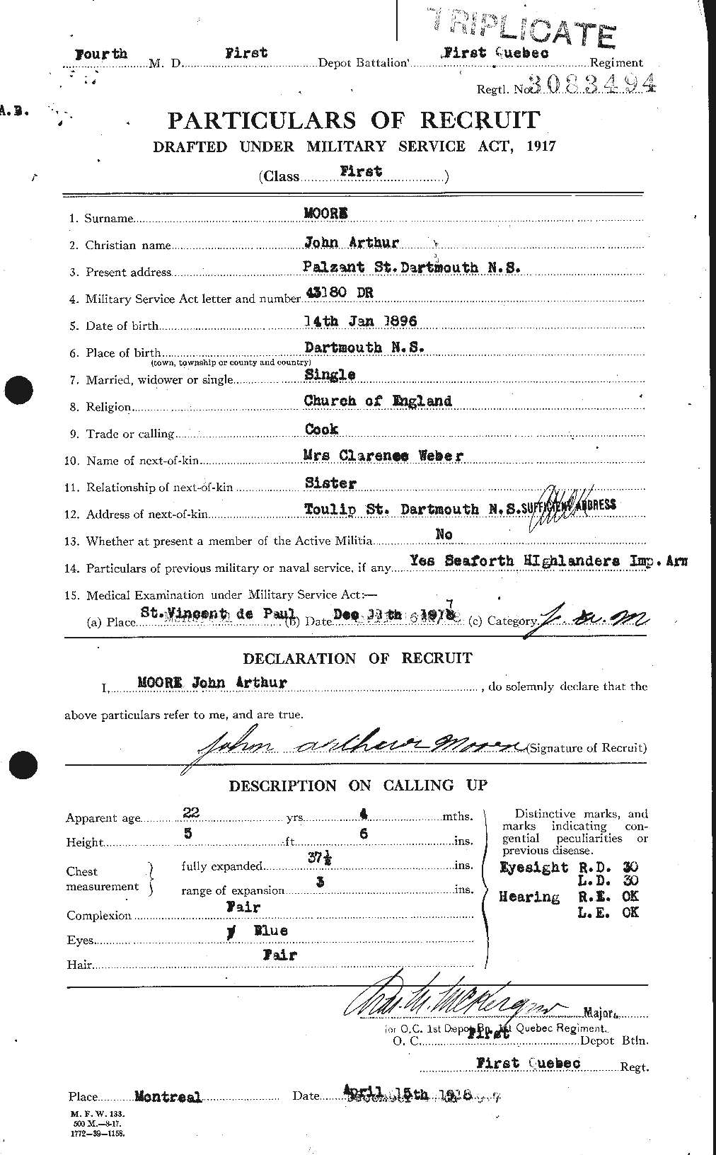 Personnel Records of the First World War - CEF 503260a