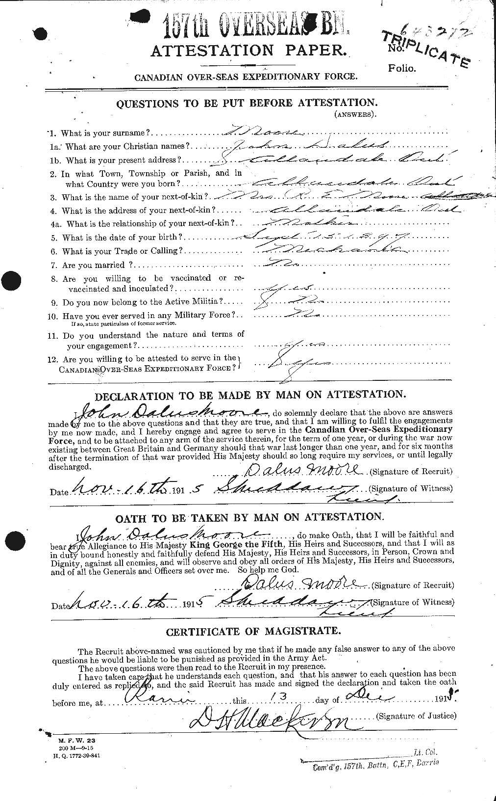 Personnel Records of the First World War - CEF 503272a