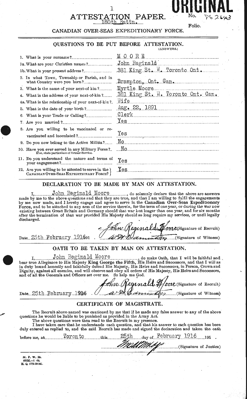 Personnel Records of the First World War - CEF 503325a