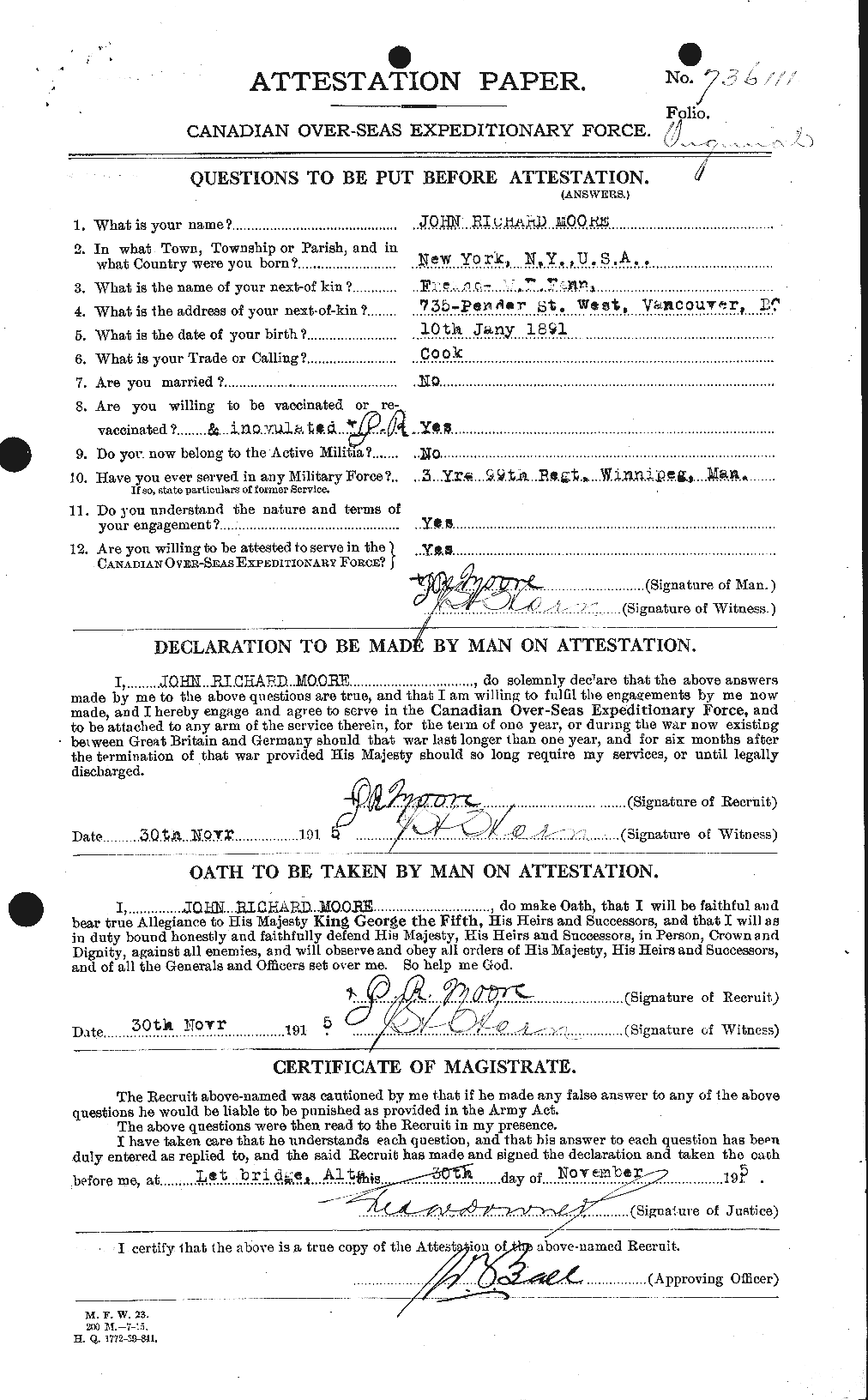 Personnel Records of the First World War - CEF 503327a