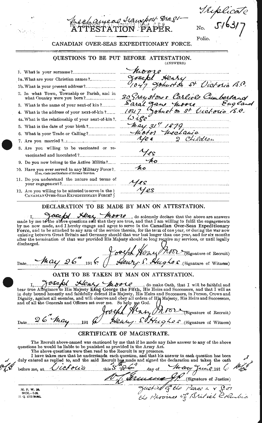 Personnel Records of the First World War - CEF 503371a