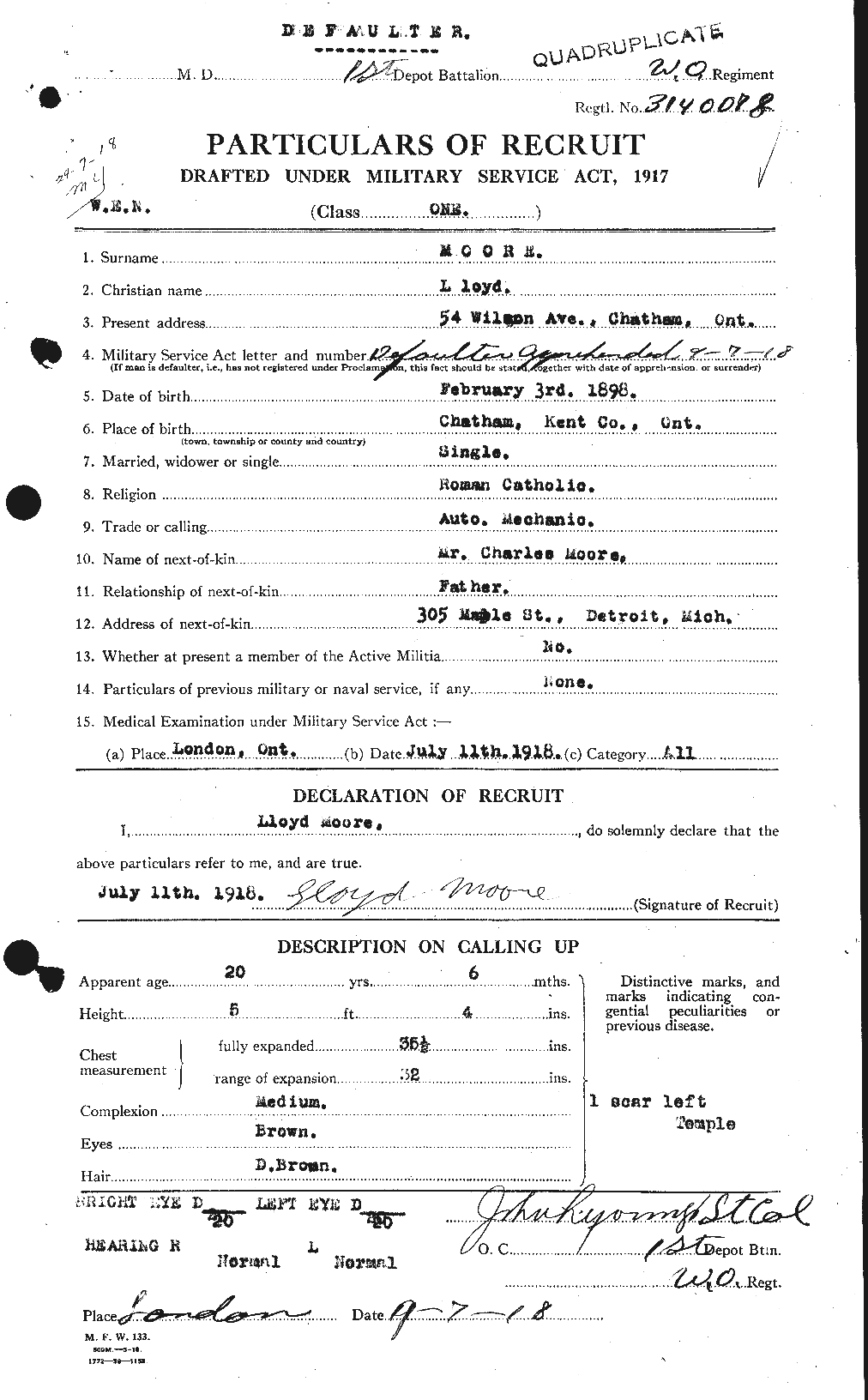 Personnel Records of the First World War - CEF 503418a