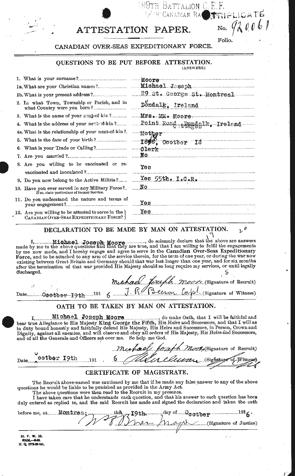 Personnel Records of the First World War - CEF 503442a