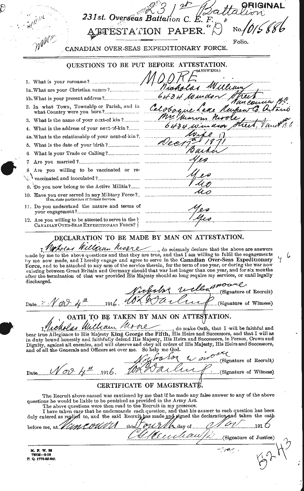 Personnel Records of the First World War - CEF 503455a